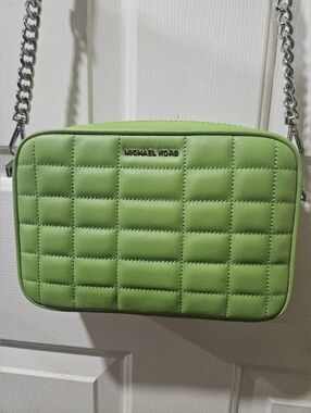 Michael Kors Quilted Crossbody Camera Bag **PEAR**